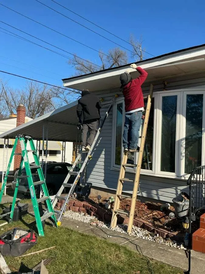 Restoration crew performing exterior repair in Puyallup